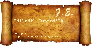 Főző Euszták névjegykártya